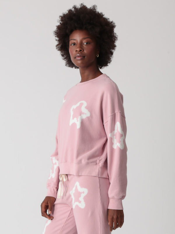 Classic Sweatshirt - Mauve Star Tie Dye