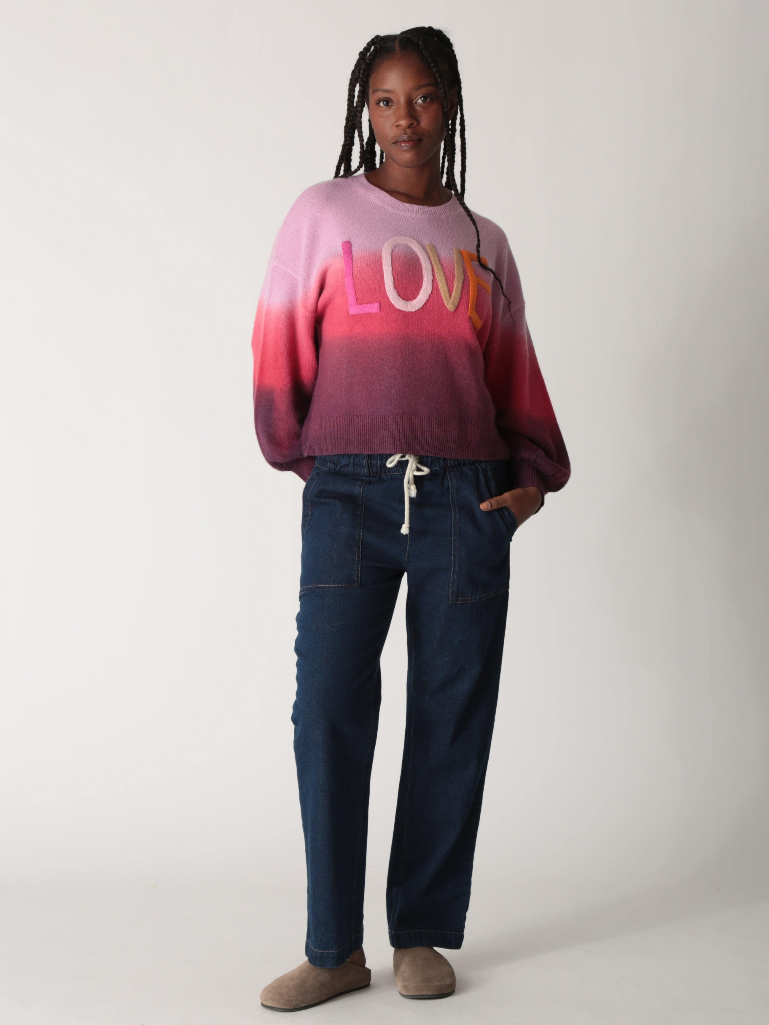 Balloon Sweater-Love Pink Multi – Electric & Rose Clothing
