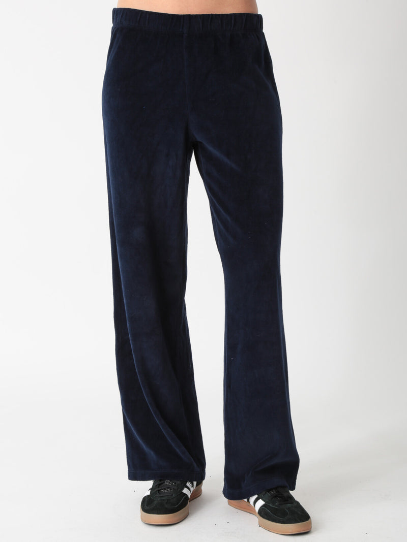 Wylie Velour Pant - Indigo