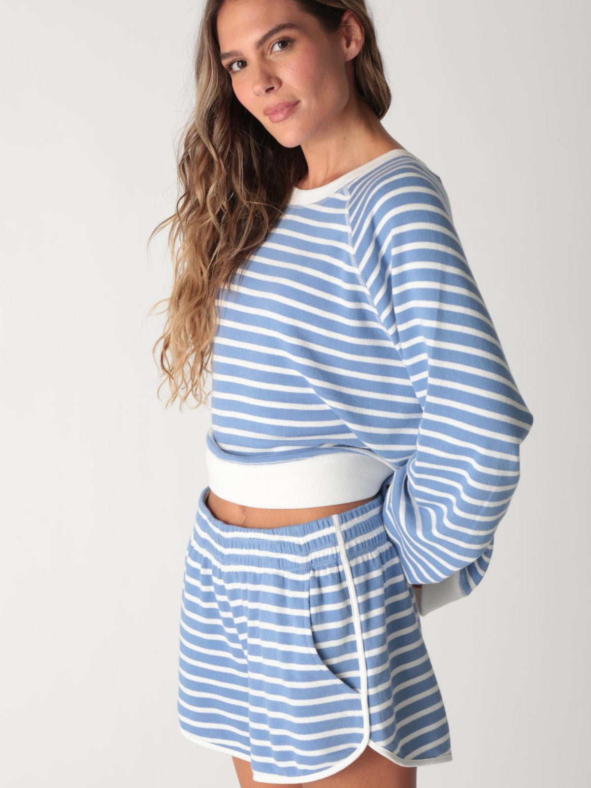 Track Short - Blue Stripe