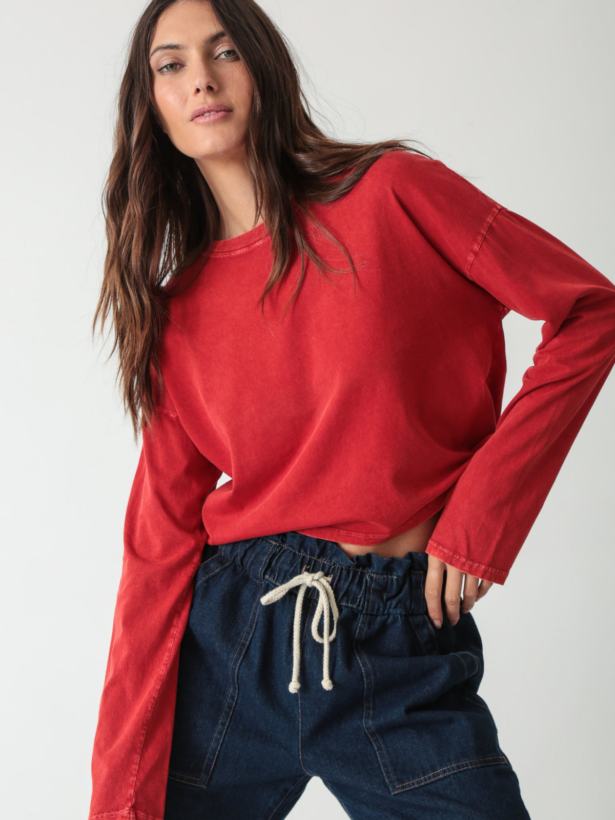 Lane Tee - Vintage Scarlet