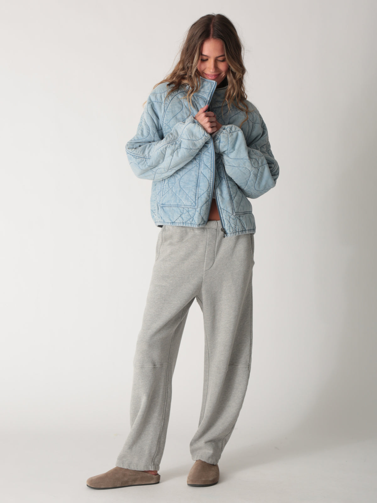 Quilted Jacket - Vintage Denim