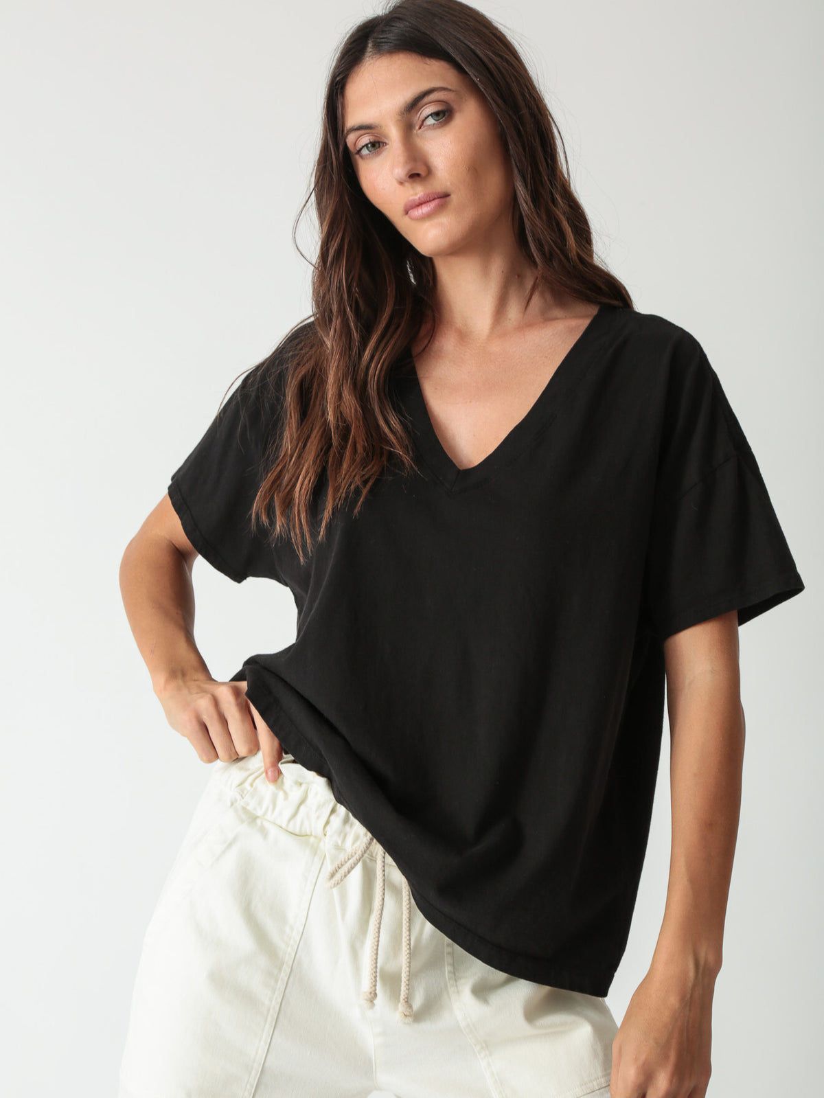 Chase V-Neck Tee - Onyx