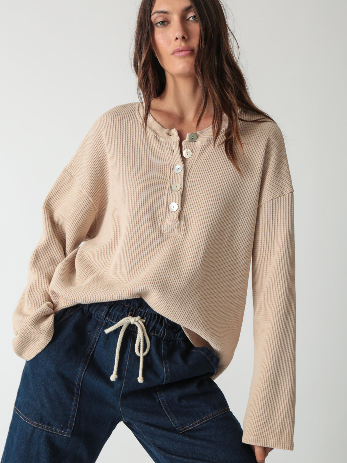 Kate Thermal Henley - Dune