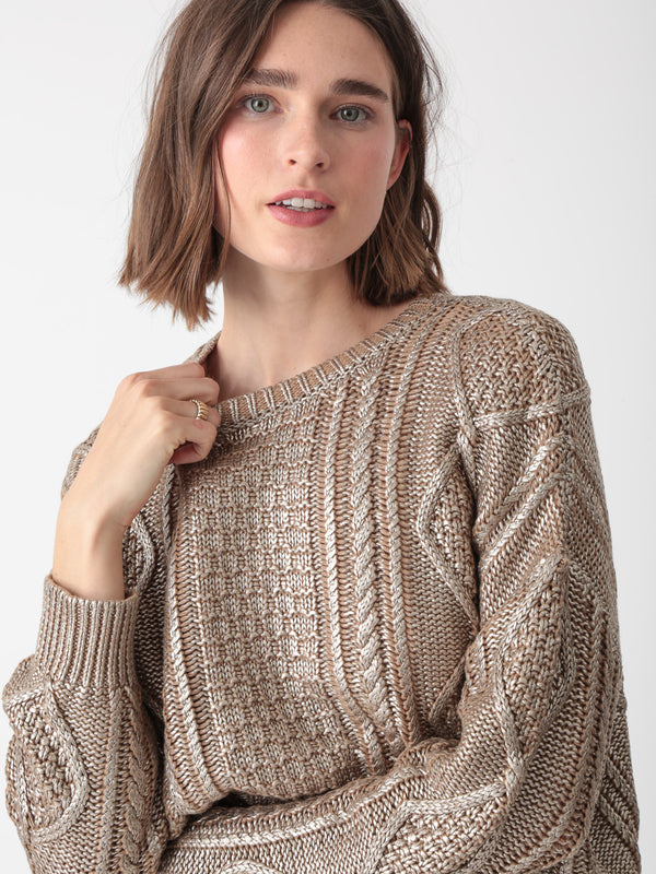 Alice Sweater - Metallic Gold