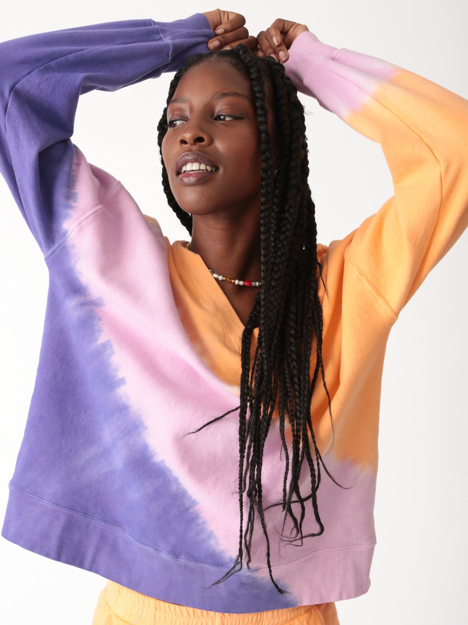 Ava Sweatshirt Ombre Violet Melon Electric Rose Clothing