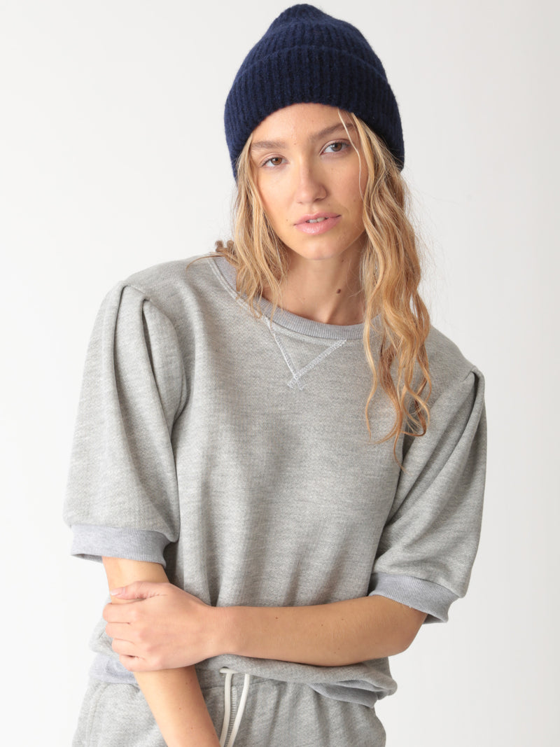 Casey Short Sleeve Sweatshirt - Heather Grey