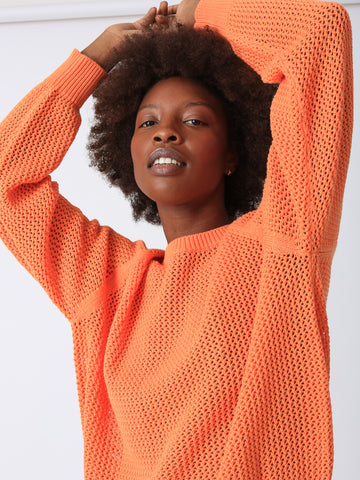 Chloe Sweater Tangerine – Electric & Rose Clothing