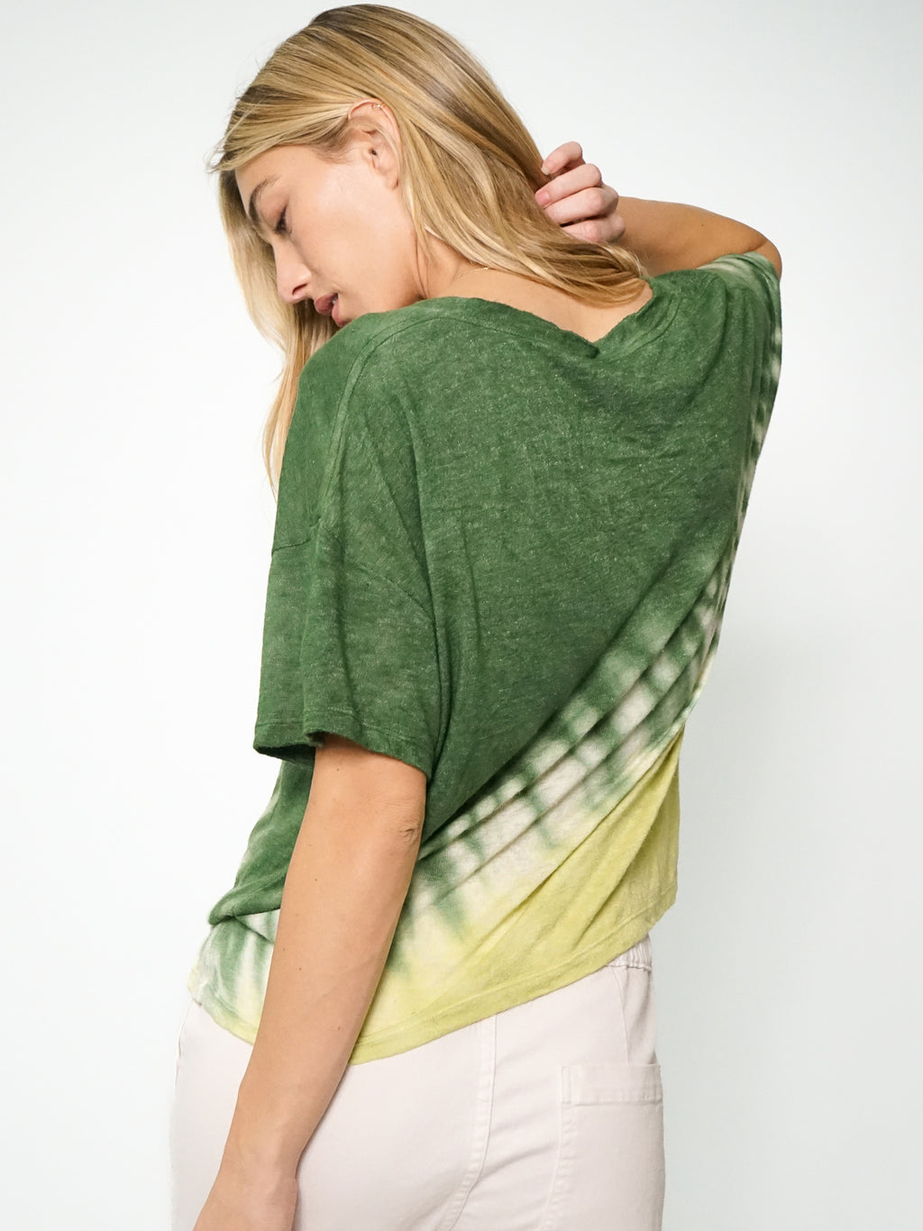 Chase V-Neck Tee - Olive / Chartreuse