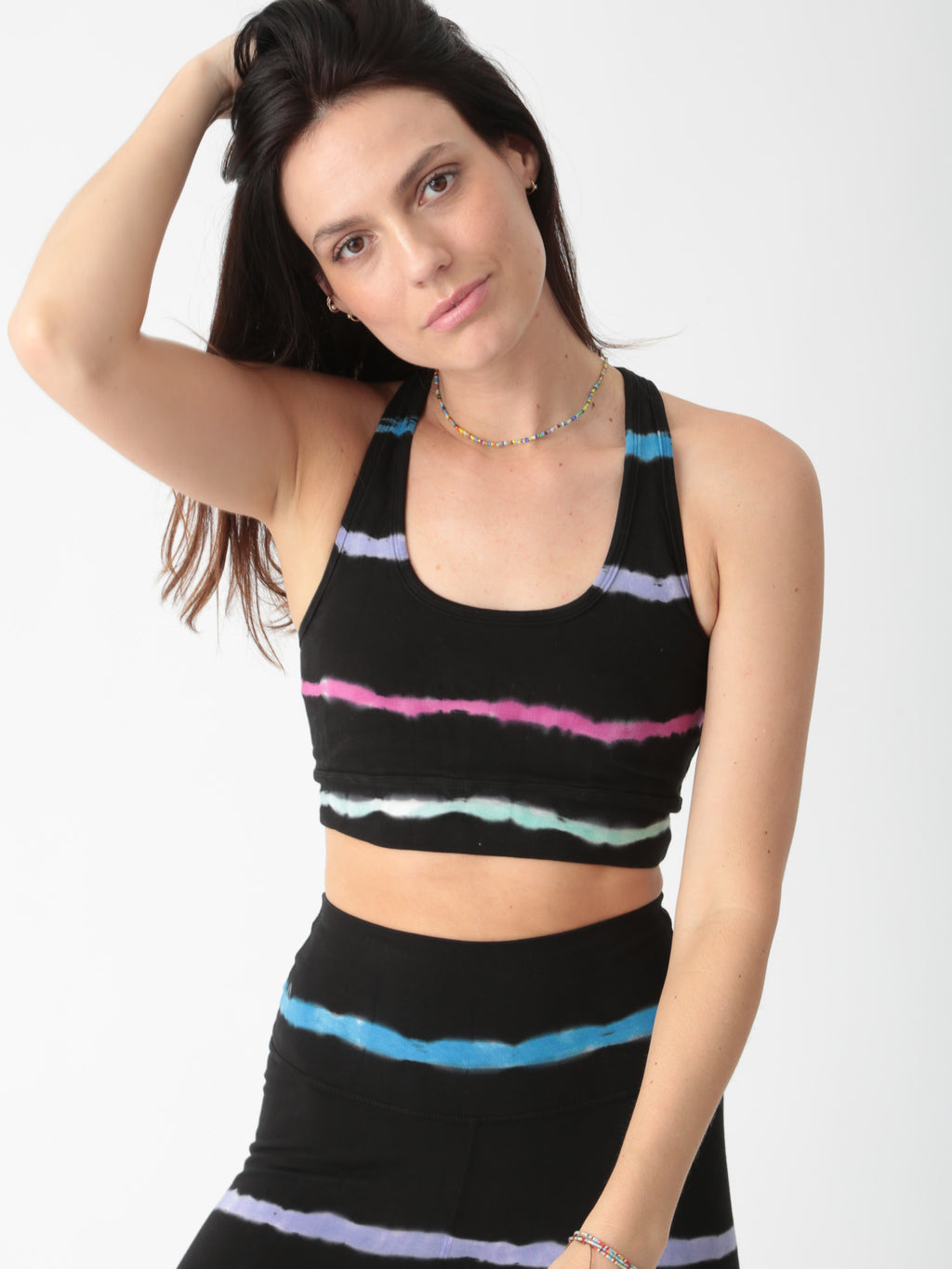 Electric & Rose Bella Tie Dye Crop Tank Sports Bra Womens XS