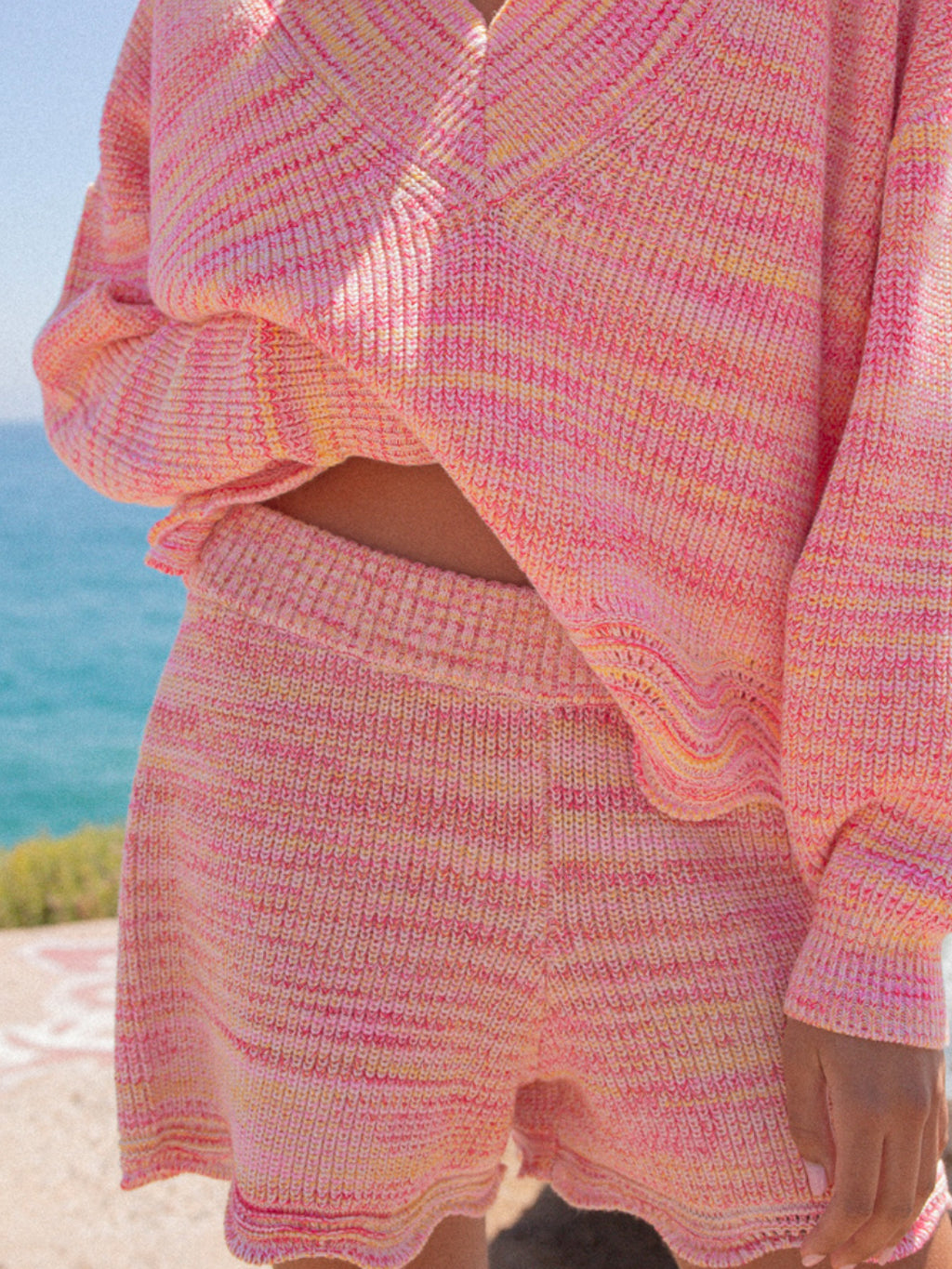 Kira Sweater - Tangerine / Pink