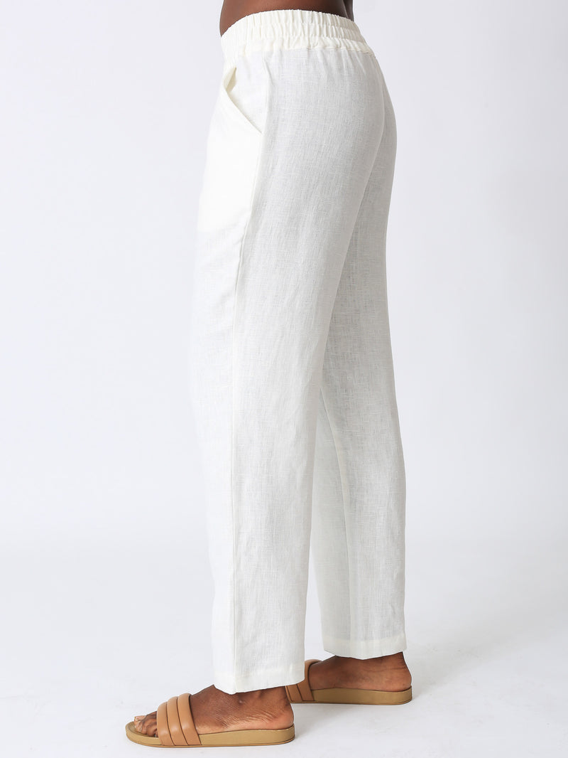 Weekend Linen Pant - Ivory