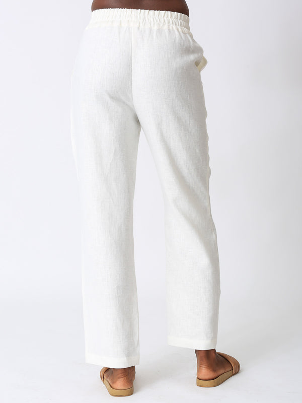 Weekend Linen Pant - Ivory