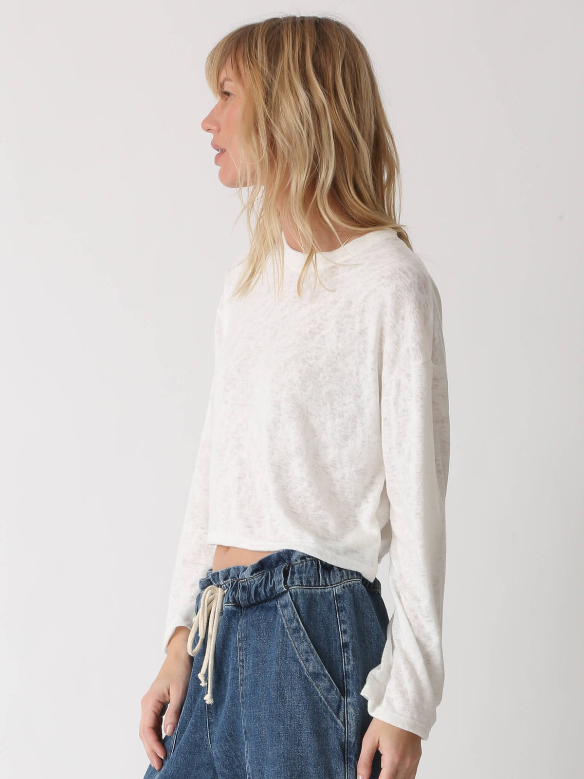 Lane Brushed Slub Tee - Cloud