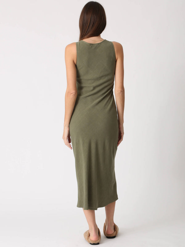 Peyton Linen Dress - Olive