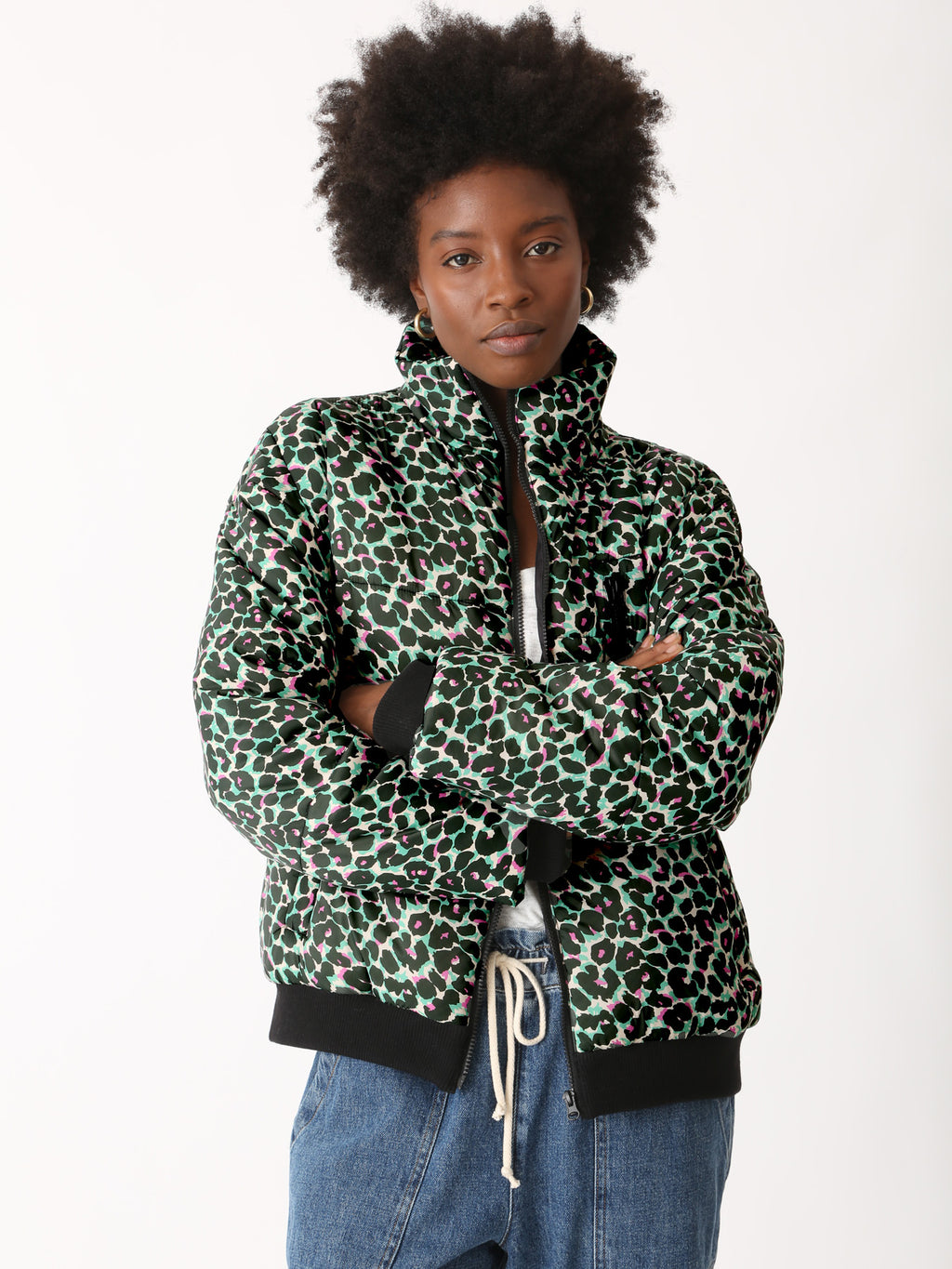 Puffy Jacket - Electric Leopard