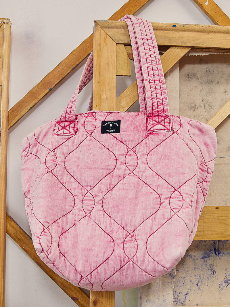 Quilted Tote - Magenta