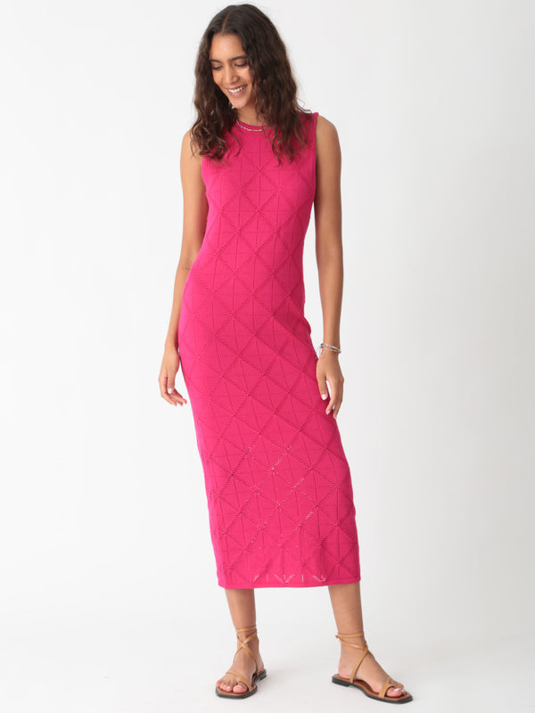 Rhonda Knit Dress - Raspberry