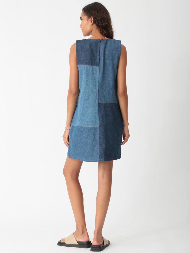 Shift Dress - Patchwork Pacific