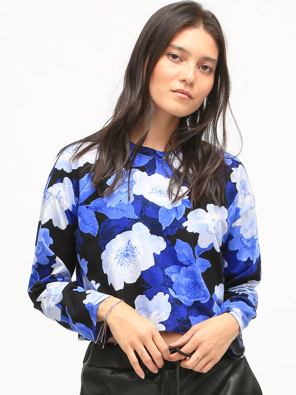 Taryn Cropped Tee - Ice Floral