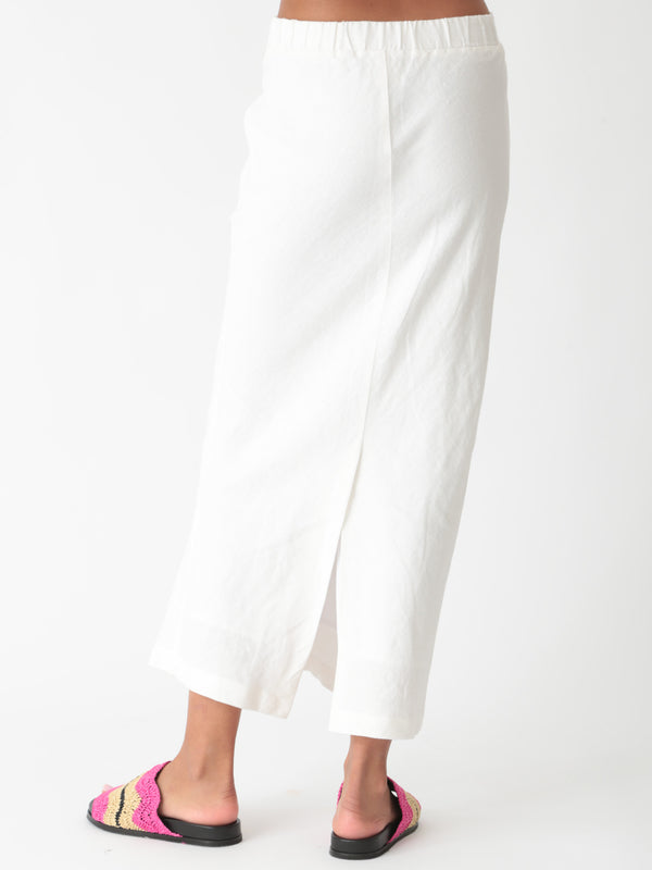Tiffany Linen Skirt - Ivory