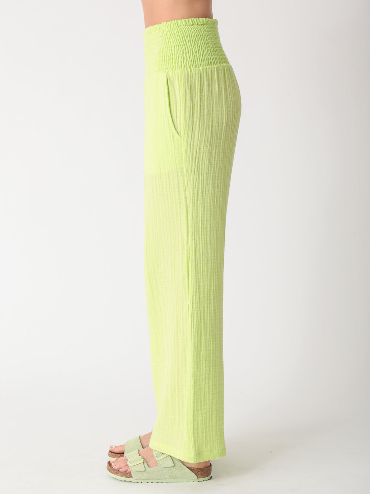 Beach Gauze Pant - Lime