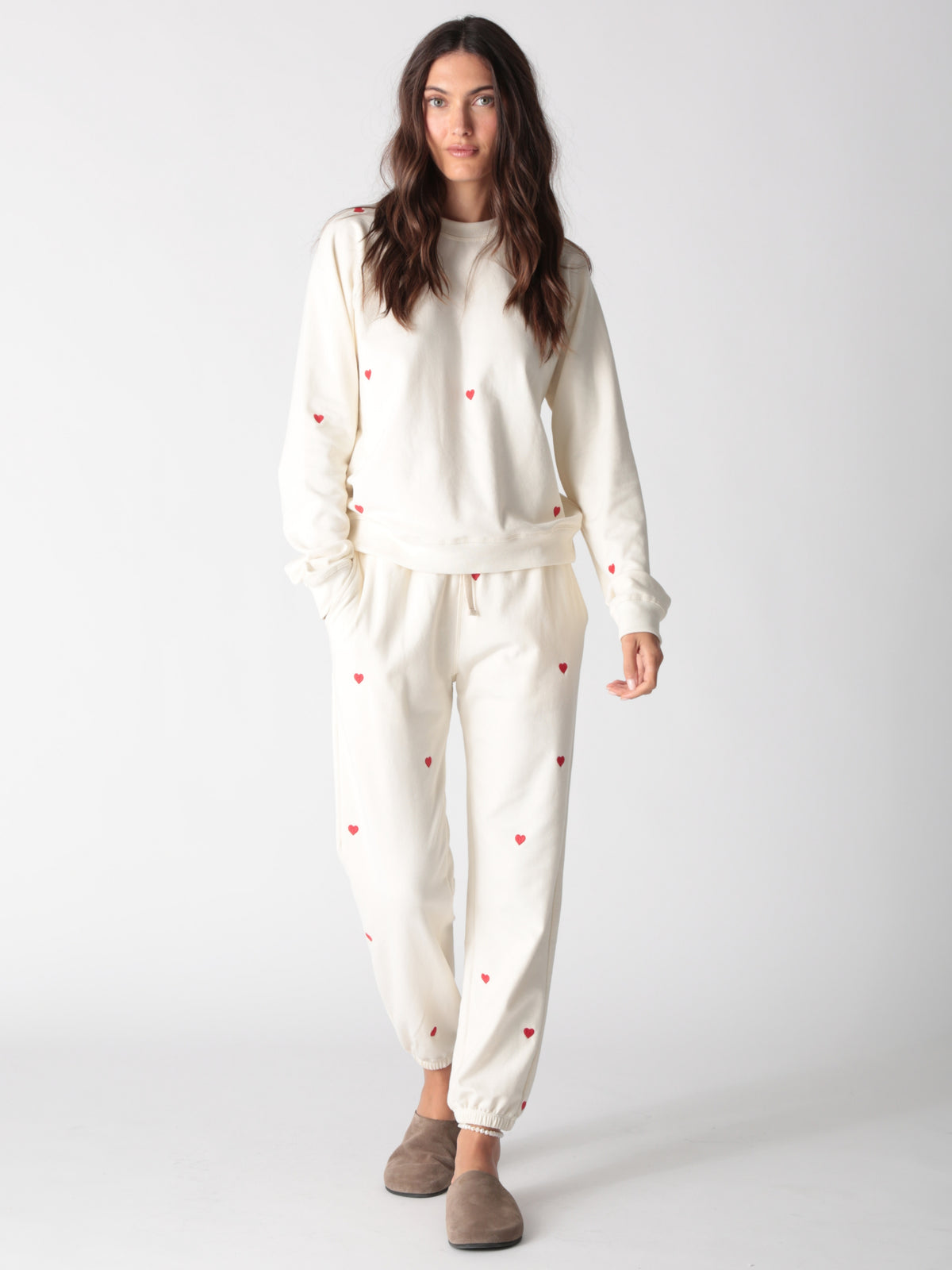 Classic Jogger - Heart Embroidery