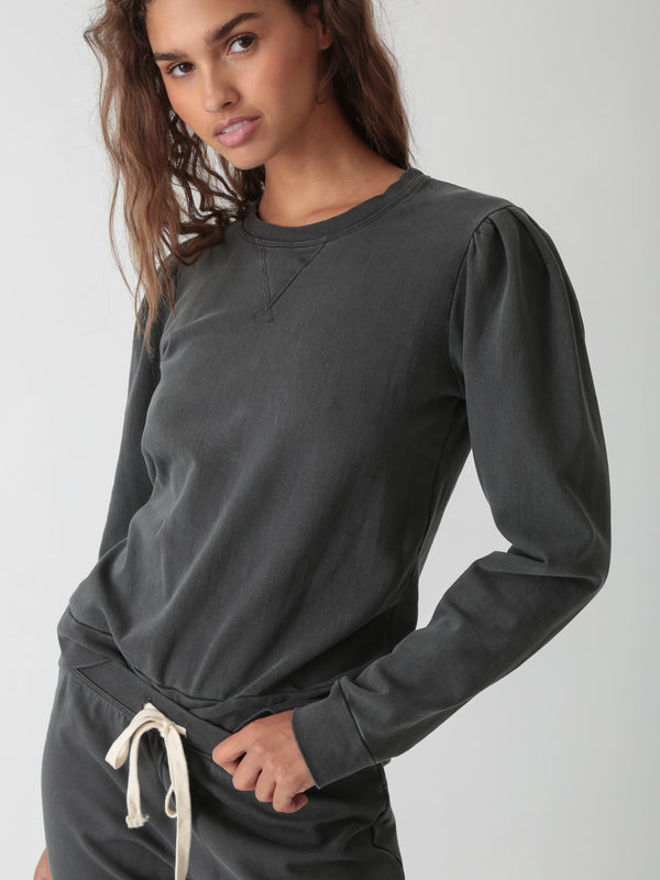 Lori Puff Sleeve Sweatshirt - Vintage Shadow