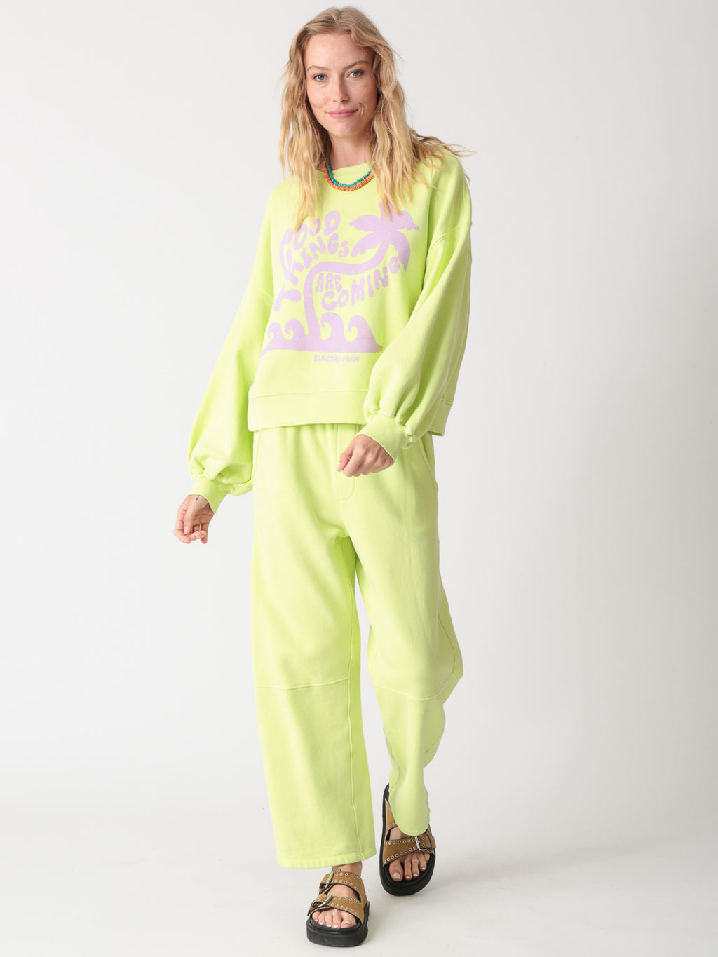 Balloon Sweatshirt - Palm Graphic