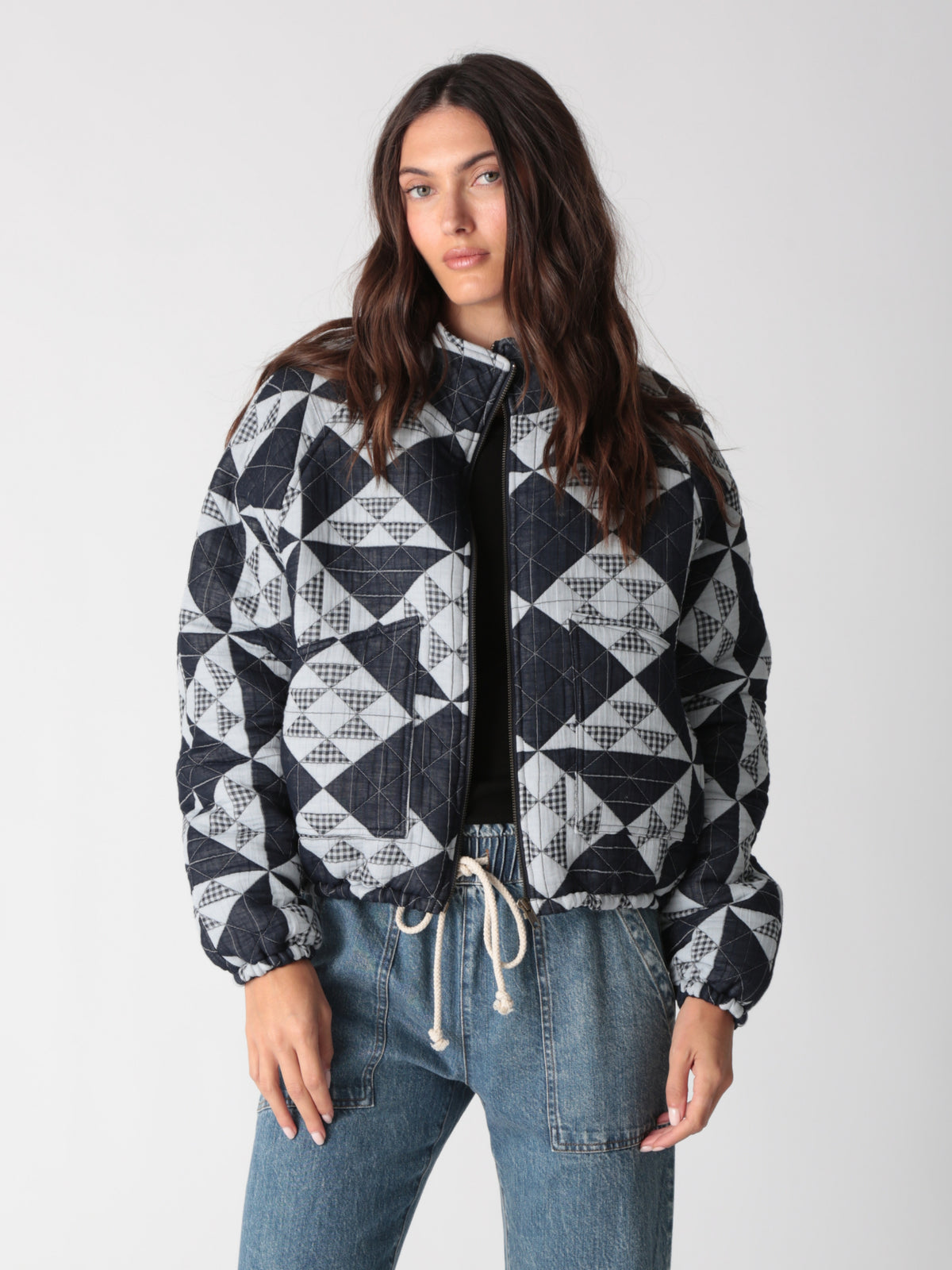 Quilted Jacket - Indigo Patchwork