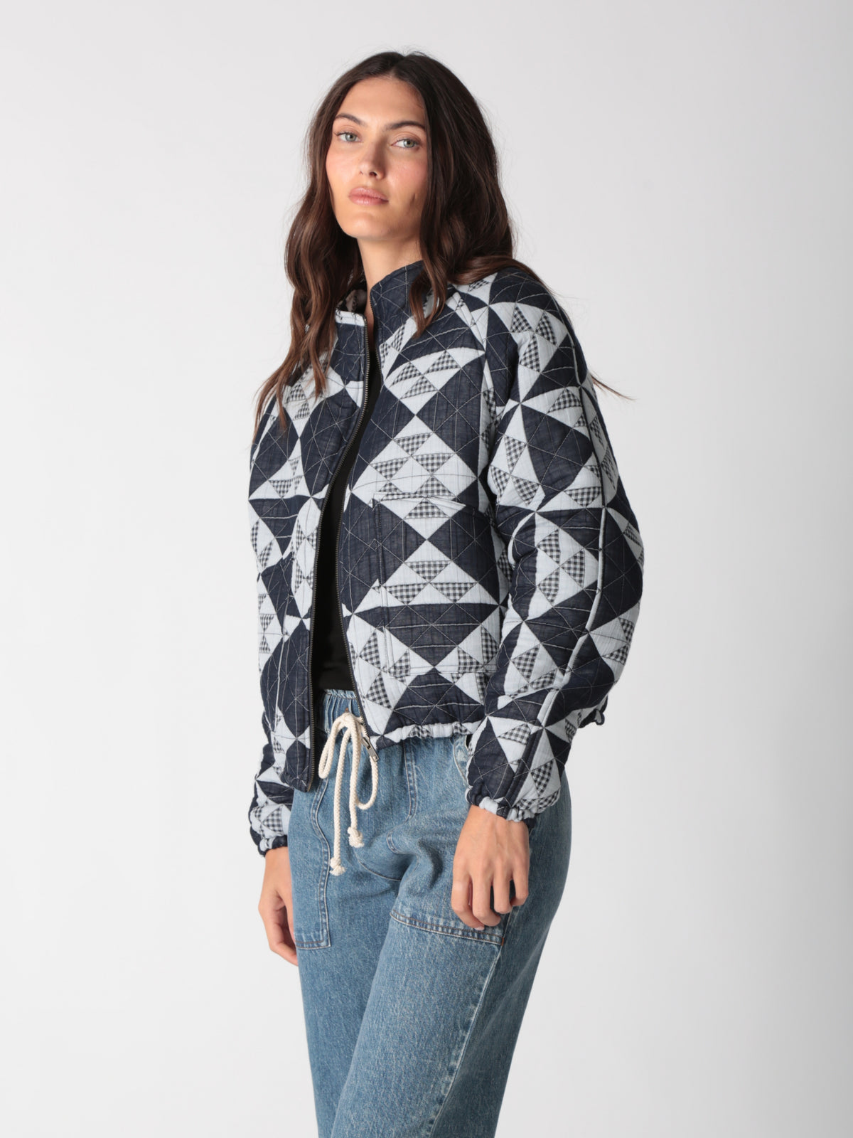 Quilted Jacket - Indigo Patchwork