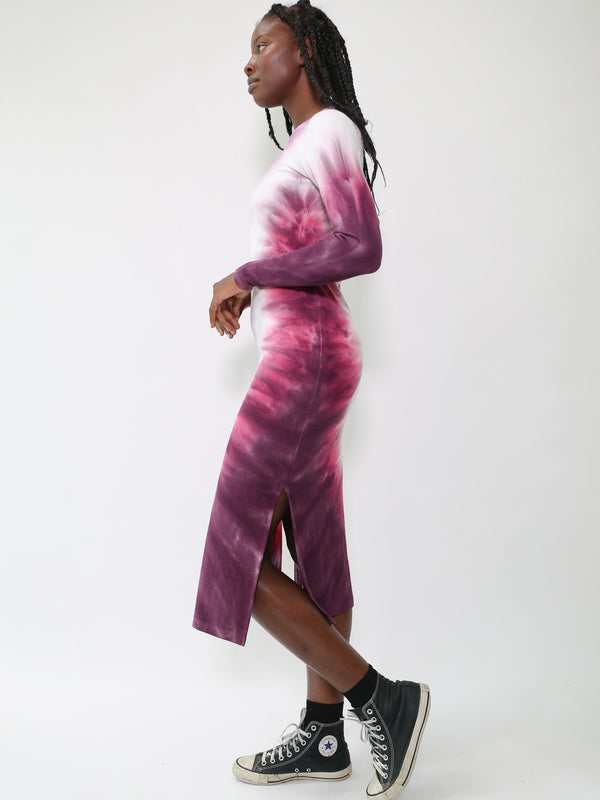 Skyler Dress - Lilac / Burgundy