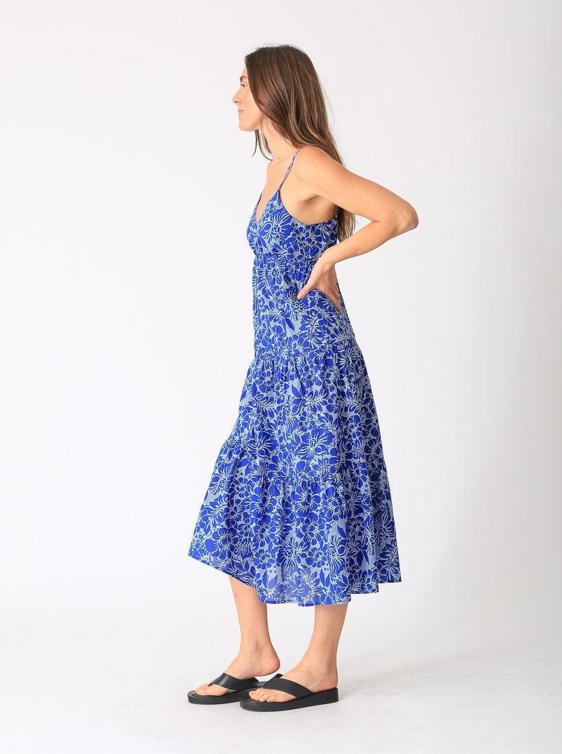 Reagan Dress-Floral Sapphire – Electric & Rose Clothing