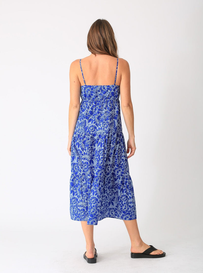 Reagan Dress - Floral Sapphire