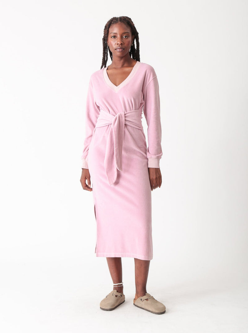 Linden Velour Dress - Mauve