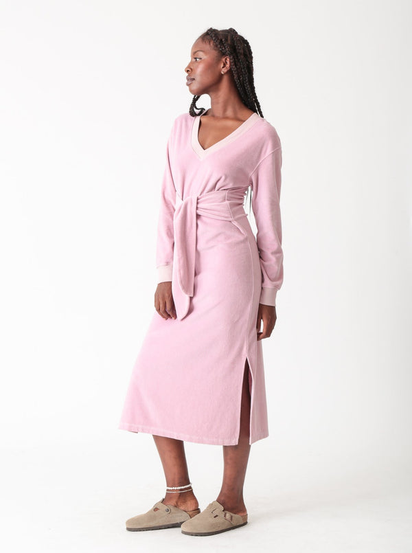 Linden Velour Dress - Mauve