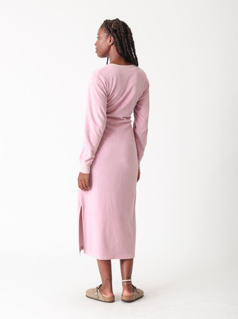 Linden Velour Dress - Mauve