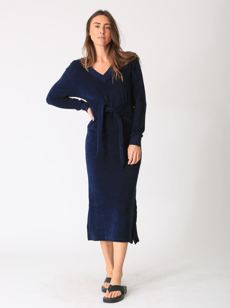 Linden Loop Terry Dress - Indigo