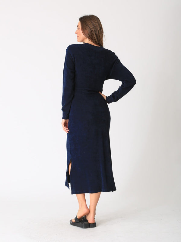 Linden Loop Terry Dress - Indigo