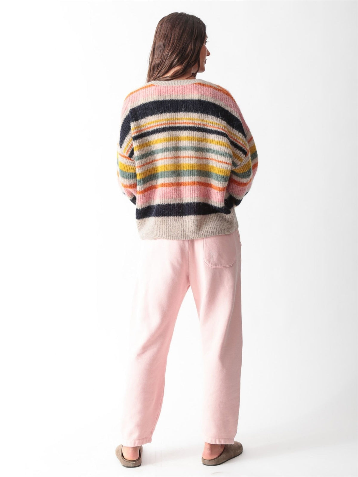 Balloon Sweater - Oatmeal Stripe
