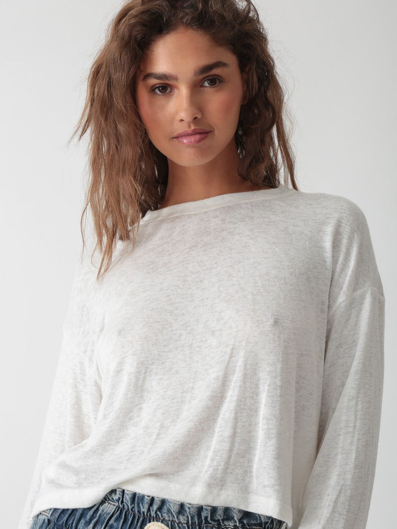 Lane Brushed Slub Tee - Cloud