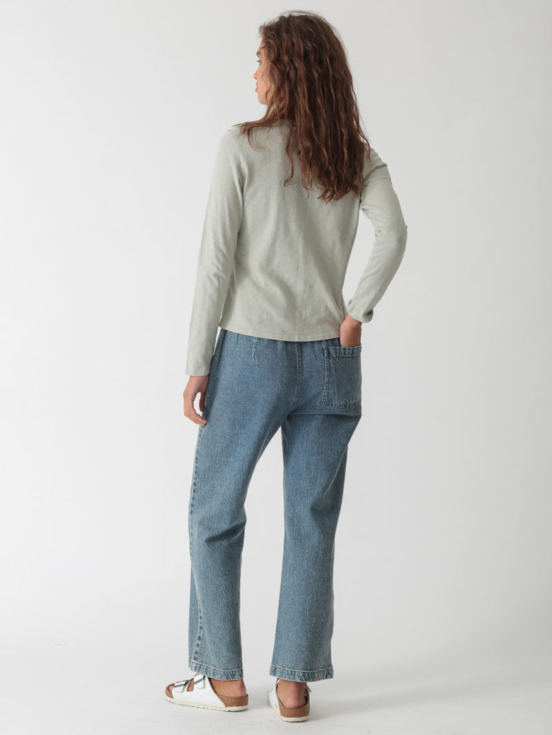 Faye Long Sleeve Tee - Cool Sage