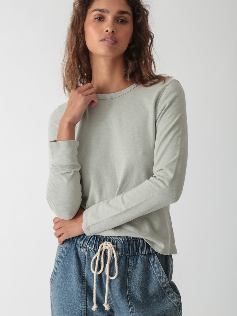 Faye Long Sleeve Tee - Cool Sage