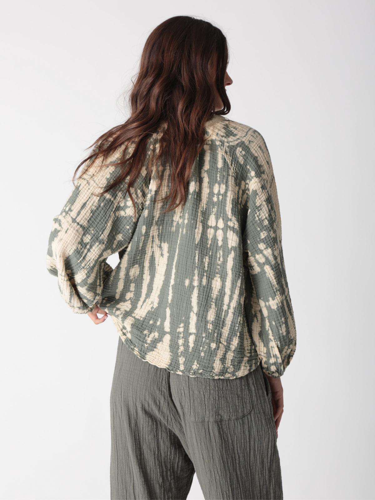 Winnie Gauze Shirt - Moss Horizon