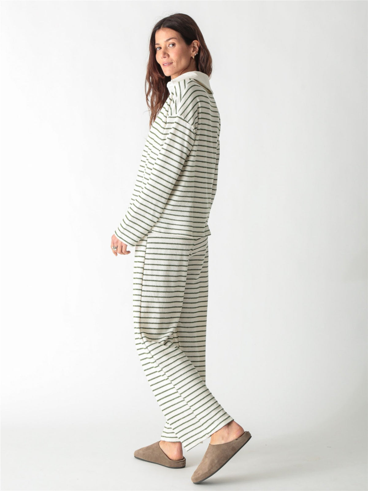 Lana Polo - Olive Stripe