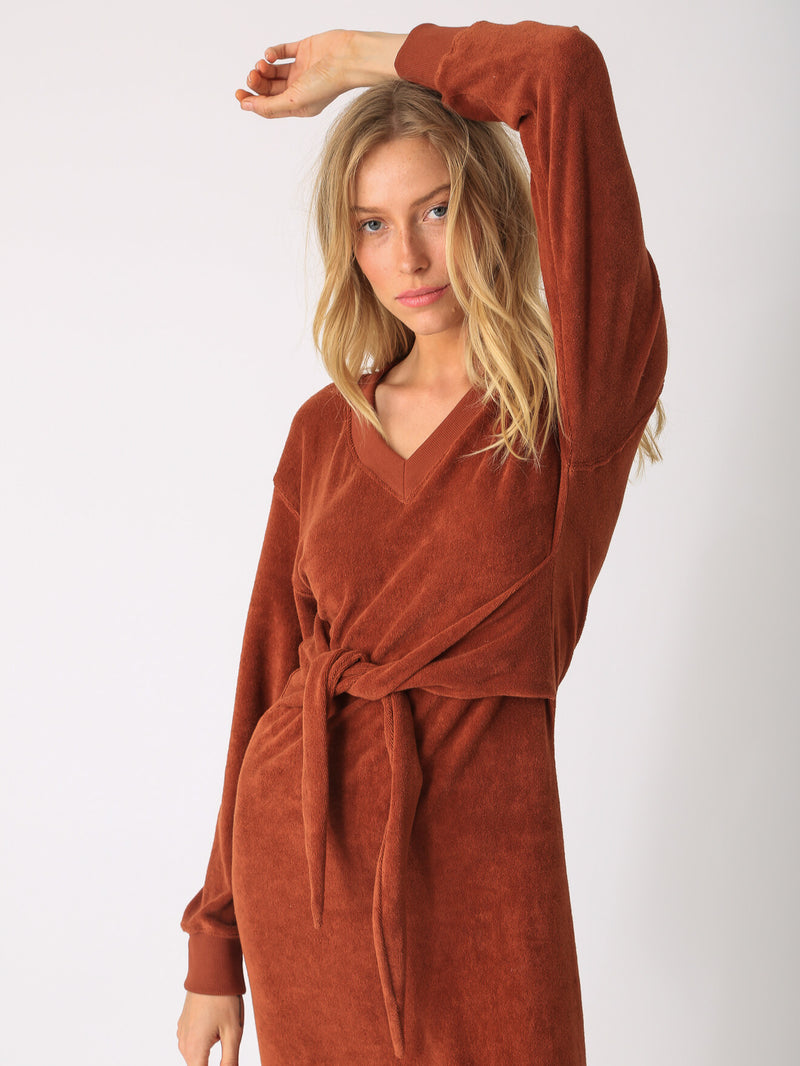 Linden Loop Terry Dress - Amber