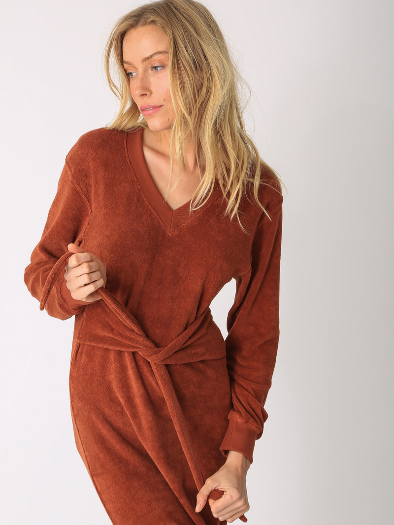 Linden Loop Terry Dress - Amber