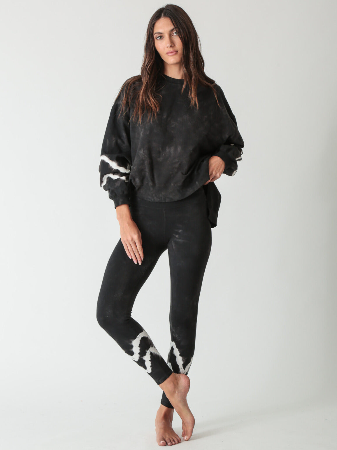 Sunset Legging - Onyx / Cloud Chevron