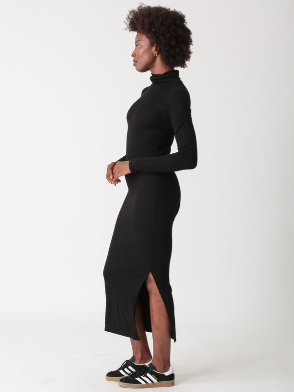 Lindy Rib Dress - Onyx