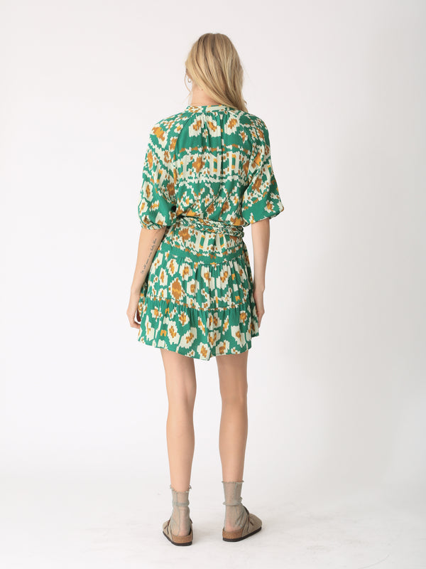 Clarissa Dress - Ikat Emerald